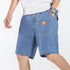 Casual Loose Mid Waisted Plus Size Men's Denim Shorts