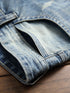Casual Stretch Denim Mid Waisted Men's Denim Jean Shorts