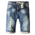 Casual Stretch Denim Mid Waisted Men's Denim Jean Shorts