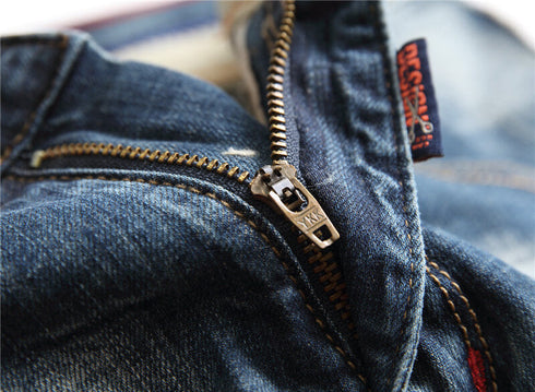 Casual Stretch Denim Mid Waisted Men's Denim Jean Shorts