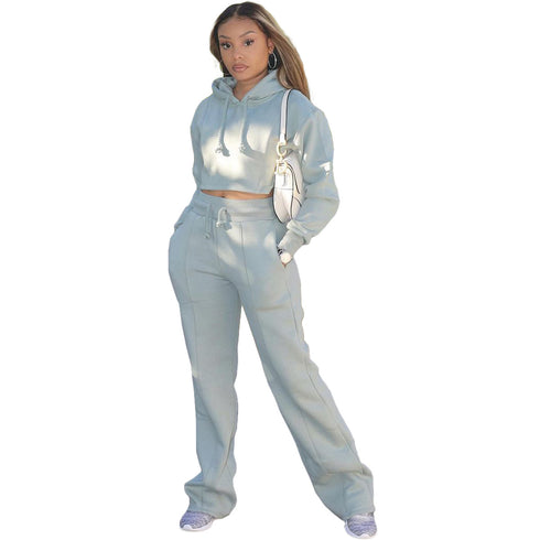Casual Loose Women's Long Sleeve Hoodie Two Piece Outfits