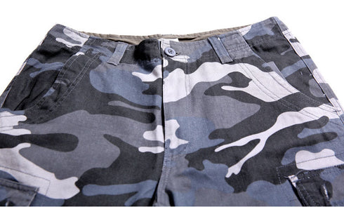 Casual Men's Camo Cargo Shorts with Multi-Pocket