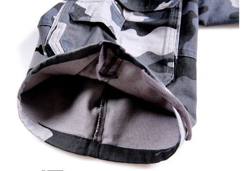 Casual Men's Camo Cargo Shorts with Multi-Pocket