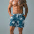 Casual Men's Quick Dry Printed Beach Shorts with Mesh Lining