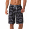 Casual Men's Quick Dry Printed Swim Trunks with Mesh Lining