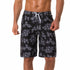 Casual Men's Quick Dry Printed Swim Trunks with Mesh Lining