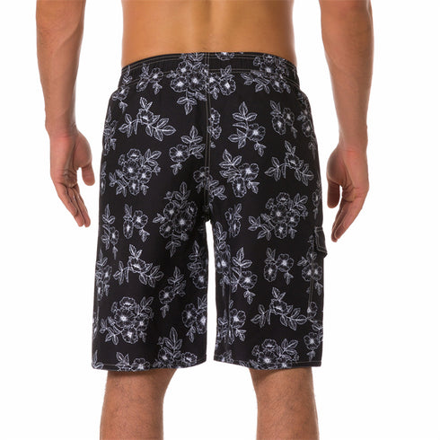 Casual Men's Quick Dry Printed Swim Trunks with Mesh Lining