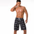 Casual Men's Quick Dry Printed Swim Trunks with Mesh Lining