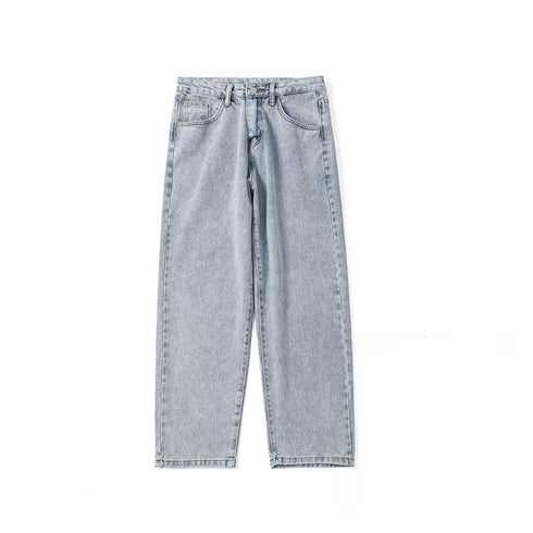 Casual Men's Straight Leg Fleece-Lined Denim Jeans