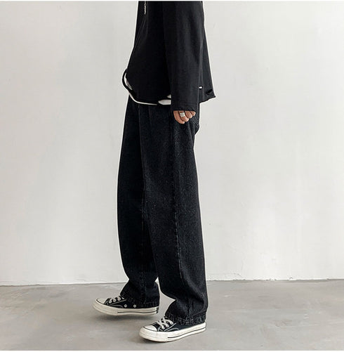 Casual Men's Straight Leg Fleece-Lined Denim Jeans