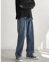 Casual Men's Straight Leg Fleece-Lined Denim Jeans