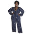 Casual Plus Size Women's V-neck Print Jumpsuits