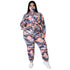 Casual Print Hooded Plus Size Women's Two Piece Outfits