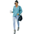 Casual Simple Loose Pullover V Neck Sweater Women's Knit Tops