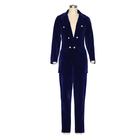 Casual Two Piece Outfits Women's Suit jacket Pants
