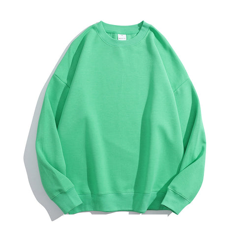 Plus Size Casual Unisex Lightweight Crewneck Sweatshirt for Logo Print