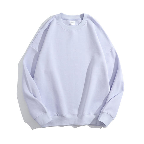Plus Size Casual Unisex Lightweight Crewneck Sweatshirt for Logo Print