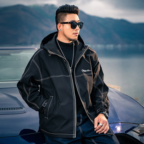 Casual Winter Fleece Men’s Zip-Up Plus Size Jacket