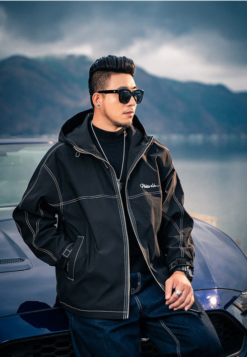 Casual Winter Fleece Men’s Zip-Up Plus Size Jacket