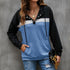 Casual Women's Color Matching Workout Pocket Hoodies