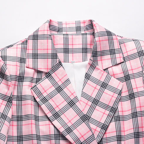 Casual Women's Double-breasted Shorts Two Piece Outfits