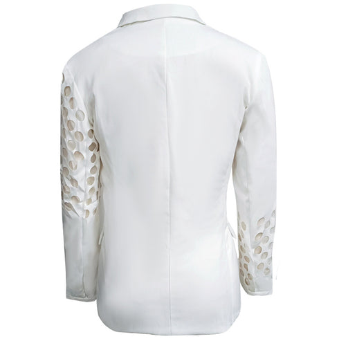 Casual Women's Hollow-carved Design Suit Jacket Coat