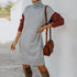 Casual Women's Loose Simple High Neck Knitted Dress