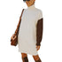 Casual Women's Loose Simple High Neck Knitted Dress