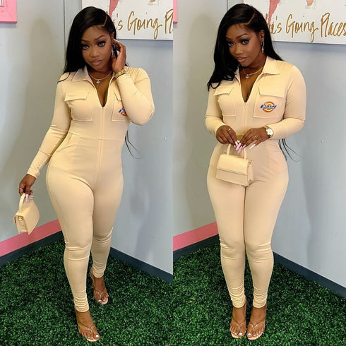 Casual Women's Matching Suits Pure Color Jumpsuits