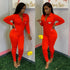 Casual Women's Matching Suits Pure Color Jumpsuits