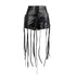 Casual Women's Mid Waist Imitation Leather Shorts