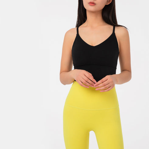 Casual Women's Sexy Spaghetti Strap Crop Yoga Tank