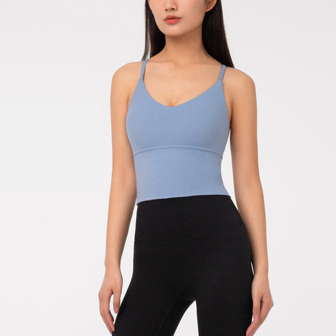 Casual Women's Sexy Spaghetti Strap Crop Yoga Tank