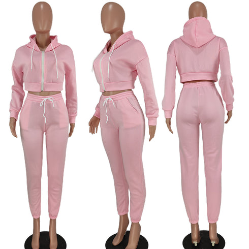 Casual Women's Sports Tops Pants Two Piece Outfits