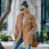 Casual Women's Stylish Outwear Lapel Open Front Long Plush Coat