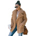 Casual Women's Stylish Outwear Lapel Open Front Long Plush Coat