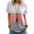 Casual Women's T-shirt Round Collar Short Sleeves Loose Top