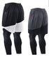 Causal Men's 2 in 1 Gym Workout Compression Pants