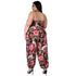 Chest Wrap Cape Print Women's Plus Size 3 Piece Lounge Set