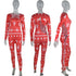 Christmas Pattern Women's Plus Size Two Piece Outfits