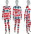 Christmas Pattern Women's Plus Size Two Piece Outfits