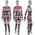 Christmas Pattern Women's Plus Size Two Piece Outfits