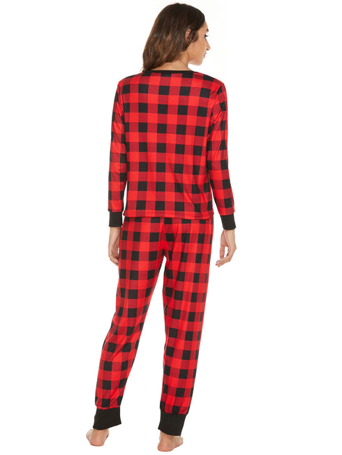 Christmas Print Sleepwear Women's Loungewear Pajama Sets