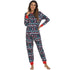Christmas Print Sleepwear Women's Loungewear Pajama Sets