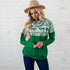 Christmas Printed Women's Pullover Top Turtleneck