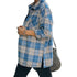 Classical Lapel Women's Plaid Jacket Button Shirts Coats