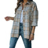 Classical Lapel Women's Plaid Jacket Button Shirts Coats