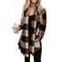Classical Lapel Women's Plaid Jacket Button Shirts Coats
