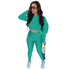 Club Women's Sexy Two Piece Outfits Long Sleeve Top Pants Set