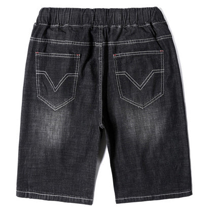 Comfy Loose Plus Size Mid Waist Denim Shorts For Men